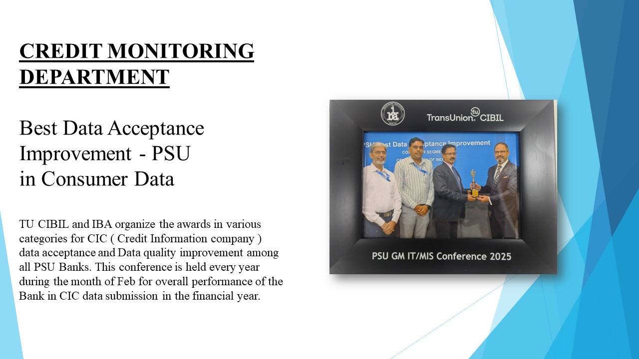 Best Data Acceptance Improvement - PSU in Consumer Data